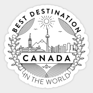 Canada Minimal Badge Design Sticker